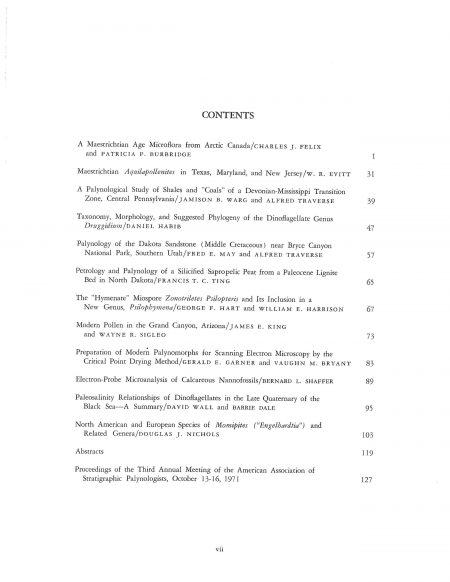 Geoscience and Man Volume VII Content Page